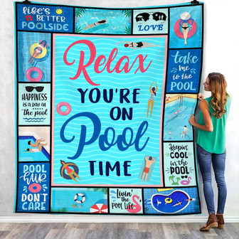 Pool Time Fleece Blanket Throw Blanket Christmas Throw Blanket - Thegiftio UK