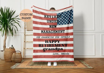 Retirement Blanket for Him Father's Day Gift Idea Funny Blanket For Grandpa Retirement Blanket For Dad - Thegiftio