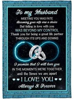 Rings To My Husband Falling In Love With You Was Beyond My Control Fleece Blanket Gift For Husband Home Decor - Thegiftio UK