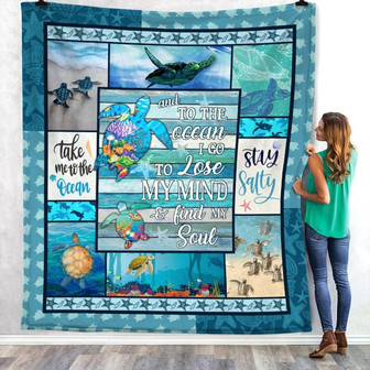 Sea Turtle Fleece Blanket Throw Blanket Christmas Throw Blanket - Thegiftio UK