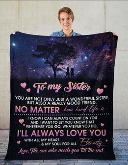 To my sister Fleece Blanket Blanket Daughter Blanket Gift Family Throw Blanket for daughter sister brother blanket gift - Thegiftio UK