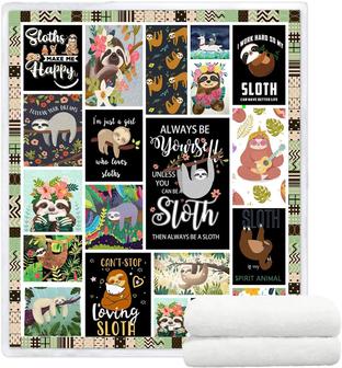 Sloth Throw Blankets Super Soft and Warm Sloth Blankets for Couch Sofa Sloth Gifts for Kids and Adults - Thegiftio UK