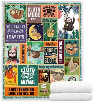 Sloth Throw Blankets Super Soft and Warm Fleece Sloth Blankets for Couch Sofa Gifts for Kids and Adults - Thegiftio UK