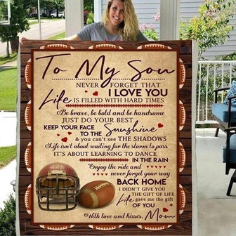 Son Blanket, Boy Love Baseball, Gift For Son From Mom, To My Son Never Forget That I Love You Blanket - Thegiftio UK