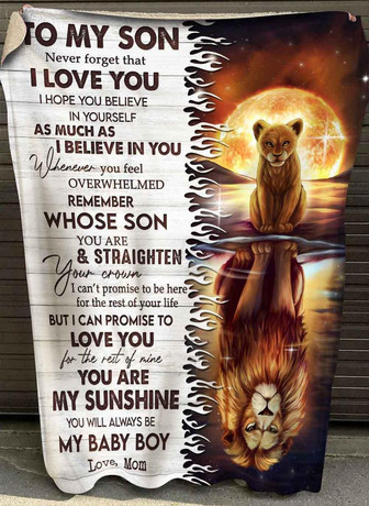 To My Son Never Forget That I Love You Fleece Blanket Home Decor Bedding Couch Sofa Soft And Comfy Cozy - Thegiftio UK