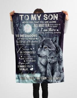 To My Son Mom Fleece Blanket Christmas Gift from Grandma Grandpa Papa pop pop Lion Mom Christmas gift Family Gift For son - Thegiftio UK