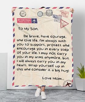 To My Soon Be Brave Have Courage And Love Life From Mom Fleece Blanket Gift For Christmas, Home Decor - Thegiftio UK