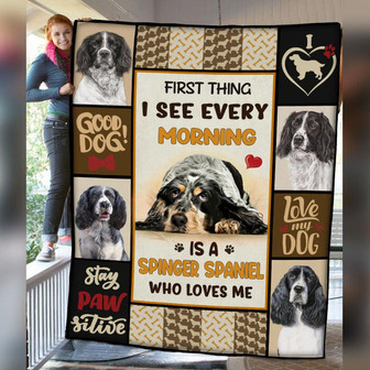 Spinger Spaniel Dog Fleece Blanket Throw Blanket Christmas Throw Blanket - Thegiftio UK