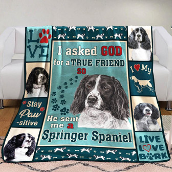 Springer Spaniel Dog Fleece Blanket Throw Blanket Christmas Throw Blanket - Thegiftio UK