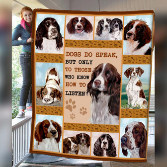 Springer Spaniel Dog Fleece Blanket Throw Blanket Christmas Throw Blanket - Thegiftio UK