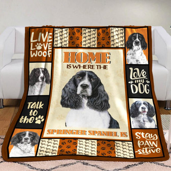 Springer Spaniel Dog Fleece Blanket Throw Blanket Christmas Throw Blanket - Thegiftio UK
