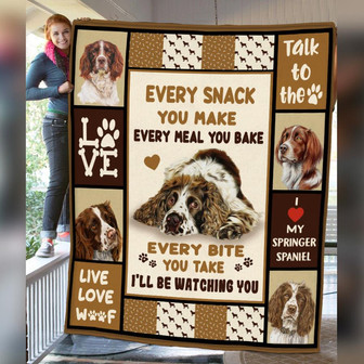 Springer Spaniel Dog Fleece Blanket Throw Blanket Christmas Throw Blanket - Thegiftio UK