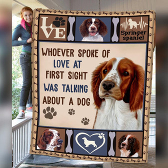 Springer Spaniel Dog Fleece Blanket Throw Blanket Christmas Throw Blanket - Thegiftio UK