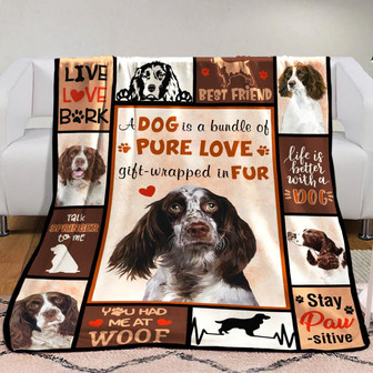 Springer Spaniel Dog Fleece Blanket Throw Blanket Christmas Throw Blanket - Thegiftio UK