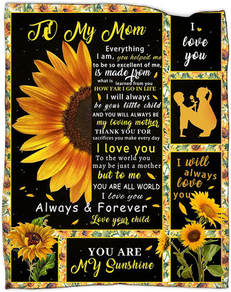 Sunflower Blanket - To My Mom Blanket From Daughter - Thegiftio UK