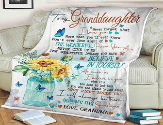Sunflower Blanket To My Granddaughter,The Wonderful Person Always Be There You Are My Sunshine,Gift - Thegiftio UK