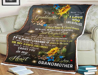 Sunflower Blanket To My Granddaughter,Never Forget That I Love You Life Is Filled,Gift For Granddaughter Family - Thegiftio UK