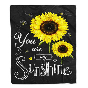 Sunflower Blanket You Are My Sunshine For Daughter Granddaughter Niece Birthday Christmas Gift Bed Quilt Fleece Throw Blanket - Thegiftio UK