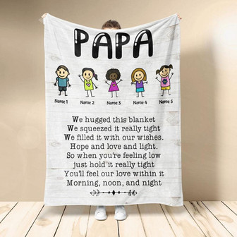 Giftster To My Daddy You Will Feel Our Love Within It Morning Noon And Night Family Fleece Blanket Gift For Daddy - Thegiftio UK
