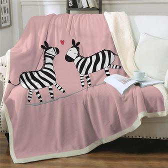 Giftster To My Daughter Couple Of Zebras With Small Heart Blanket Gift For Daughter From Parents Birthday Gift - Thegiftio UK