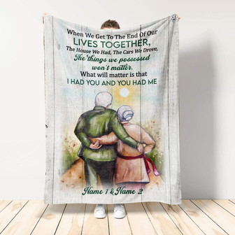 Giftster To My Grandparents Get To The End Of Life Together Family Fleece Blanket Gift For Grandparents Birthday Gift - Thegiftio