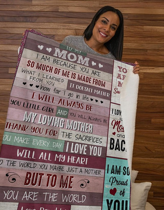 Thanks Sacrifices U Make Every Day I Love U - To My Mom Fleece Blanket - Gift For Mom Gift For Christmas - Thegiftio UK