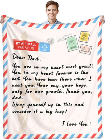 Throw Blanket To My Dad from Daughter or Son - Gift For Father's Day - Thegiftio