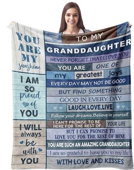 Throw Blanket for Granddaughter from Grandma, Gift Ideas for Birthday Graduation Christmas - Thegiftio UK