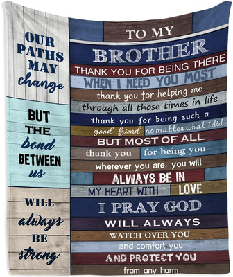 Throw Blankets To My Brother From Sister - Gifts for Birthday, Memorial, Father's Day - Thegiftio
