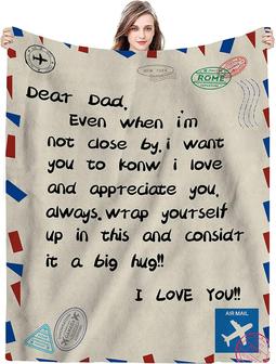 Throw Blankets For Dad From Daughter Son Gift For Birthday, Father's Day - Thegiftio UK