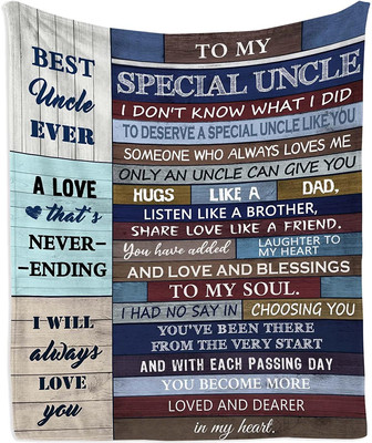 Uncle Gifts Blanket - Uncle Gifts from Niece and Nephew - Best Uncle Ever Gift Ideas Blankets - Thegiftio