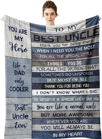 Uncle Blanket - Gifts from Niece, Nephew - Funcle Gifts Blankets - Thegiftio