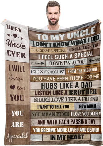 Gifts for Uncle from Niece,Gifts for Uncle from Nephew, Blankets for Uncle, To My Uncle Father's Day Blanket Gifts - Thegiftio