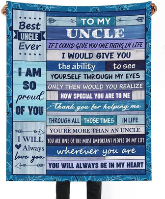 To My Uncle Gifts Throw Blanket Ultra-Soft Micro Fleece Blankets Birthday for Bed Couch Travel Beach - Thegiftio UK
