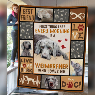 Weimaraner Dog Fleece Blanket Throw Blanket Christmas Throw Blanket - Thegiftio UK