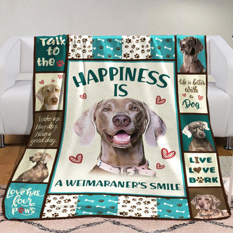 Weimaraner Dog Fleece Blanket Throw Blanket Christmas Throw Blanket - Thegiftio UK