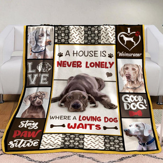 Weimaraner Dog Fleece Blanket Throw Blanket Christmas Throw Blanket - Thegiftio UK