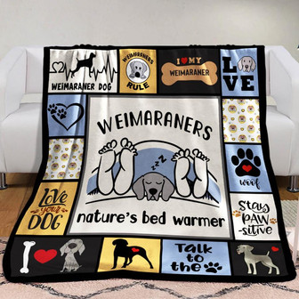 Weimaraner Dog Fleece Blanket Throw Blanket Christmas Throw Blanket - Thegiftio UK