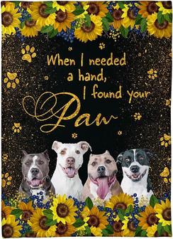 When I Needed A Hand I Found Your Paw Pitbull Bed Throw Blanket Gift for Christmas, New Years - Thegiftio UK