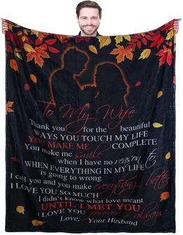 To My Wife Blanket Gifts for Wife - I Love You Forever Wife Gifts from Husband for Her Birthday Wedding Anniversary Throw Blanket - Thegiftio UK