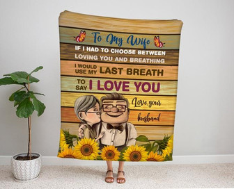 To My Wife Blanket From Husband, Gift To My Wife, I Love You Blanket, Sunflowers Blanket, Anniversary Gift for My Wife - Thegiftio UK