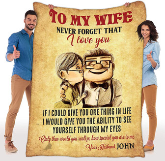 To My Wife Custom Blanket Never Forget That How Special You are to Me, I Love You Always - Thegiftio UK