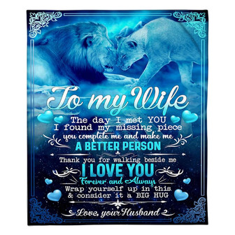 To My Wife Forever And Always Fleece Blanket Family Gift Home Decor Bedding Couch Sofa Soft And Comfy Cozy - Thegiftio UK