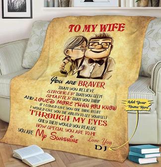 To My Wife Gift For Wife Personalized Fleece Blanket Mother's Day Gift For Her Gift For Anniversary Couples Gift Wedding Engagement His her - Thegiftio UK