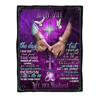 To My Wife I Love You Forever & Always Fleece Blanket Gift For Wife Lovers Gift For Christmas, Home Decor - Thegiftio UK