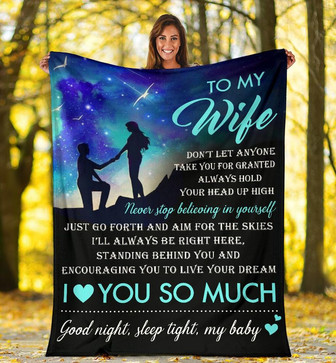 To My Wife Loving Couple Blanket From Husband To My Wife I Love You So Much Blanket - Thegiftio UK