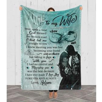 To My Wife Marrying You Was The Best Decision I Have Ever Made I Love You Custom Blanket for Birthday Gift Blanket For wife - Thegiftio UK