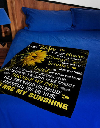 To My Wife How Special You Are To Me Sunflower Fleece Blanket | Gift For Wife Gift For Christmas, Home Decor - Thegiftio UK