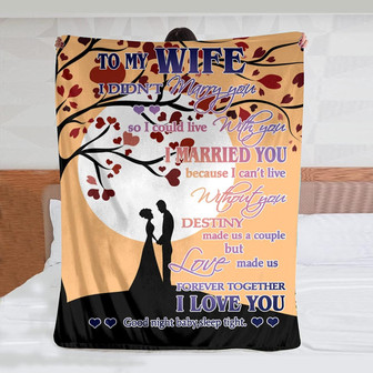 To My Wife Throw Blanket from Husband Anniversary Blanket Gifts from Husband Romantic Present Valentines Day Birthday - Thegiftio UK