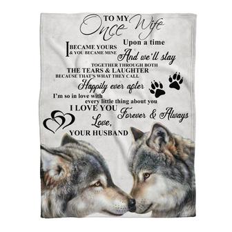 To My Wife Wolf Fleece Blanket - Anniversary, Valentine Gift For Wife - Christmas Gift Gift For Christmas - Thegiftio UK